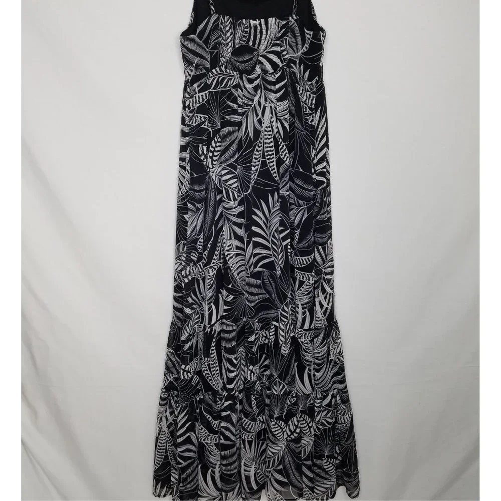 Banana Republic NEW Tropical‎ Maxi Dress Black XS